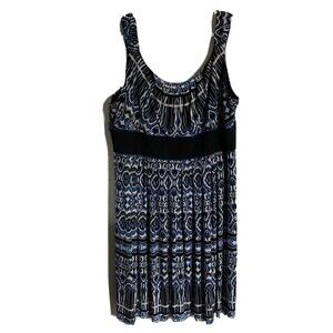 Catherines Womens Plus Size 28W Multicolor Boho Print Sleeveless Midi Dress